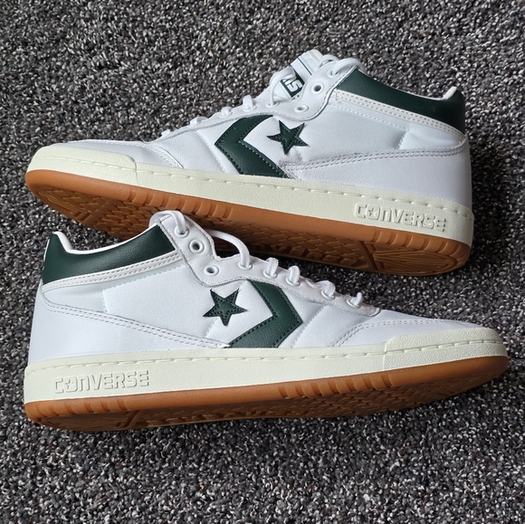 Converse CONS Fastbreak Pro Mid (White/Deep Emerald/Gum) Unisex Size M9 W10.5 - Picture 1 of 7